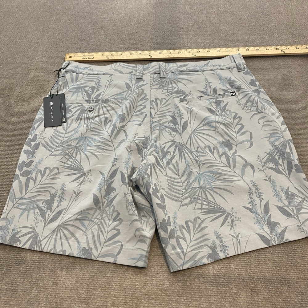 Travis Mathew Shorts Mens 36 Gray Floral Coastal Canyon 8" Performance Golf - Picture 7 of 9